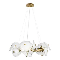 Люстра подвесная Блум (Bloom) 10352/850 AB LOFT IT белая прозрачная на 12 ламп, основание античное бронза в стиле современный флористика арт-деко ветви Люстра подвесная Блум (Bloom) 10352/850 AB LOFT IT белая прозрачная на 12 ламп, основание античное бронза в стиле современный флористика арт-деко ветви